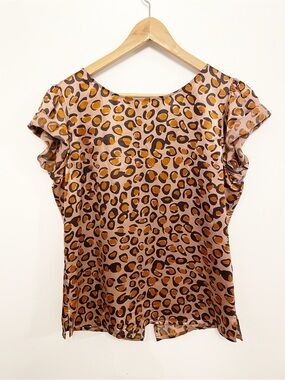 TWENTY8TWELVE Barton silk lobar print top size 8